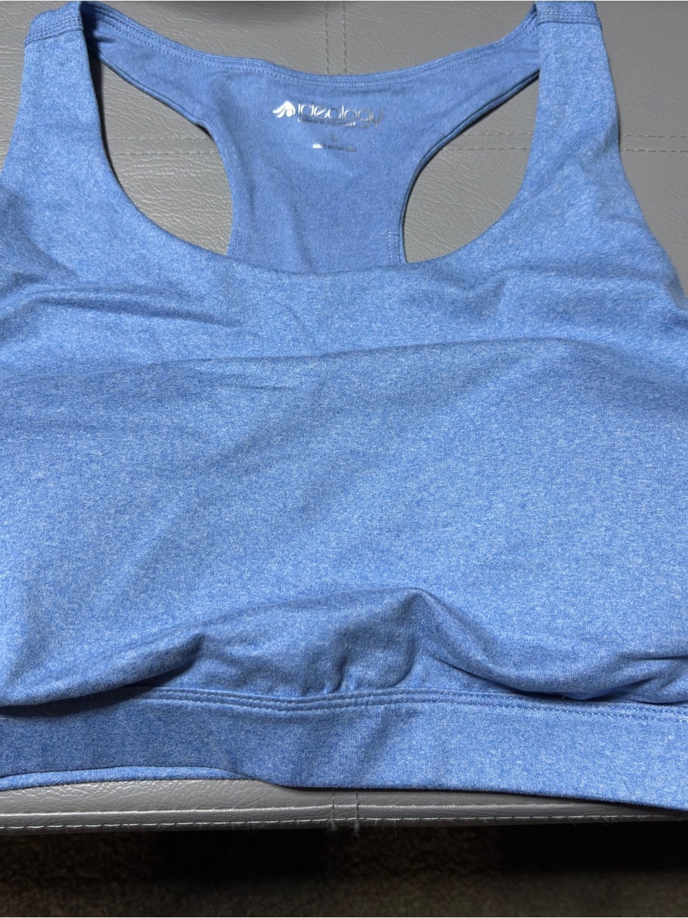 Ideology Lavender Blue Super Soft, Rapid Dry, Low Impact Sports Bra Size L NWT